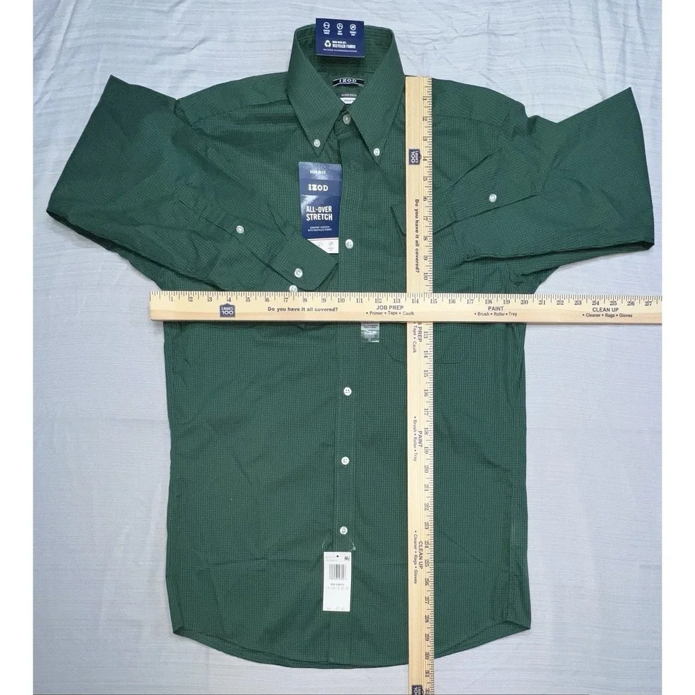 Izod All-over Stretch LS Regular Fit Shirt Men's Size‎ (14-14.5 32/33 Small) NWT - Picture 14 of 14